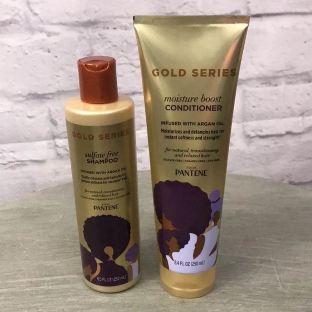 Pantene Gold Series Shampoo and Conditioner, New